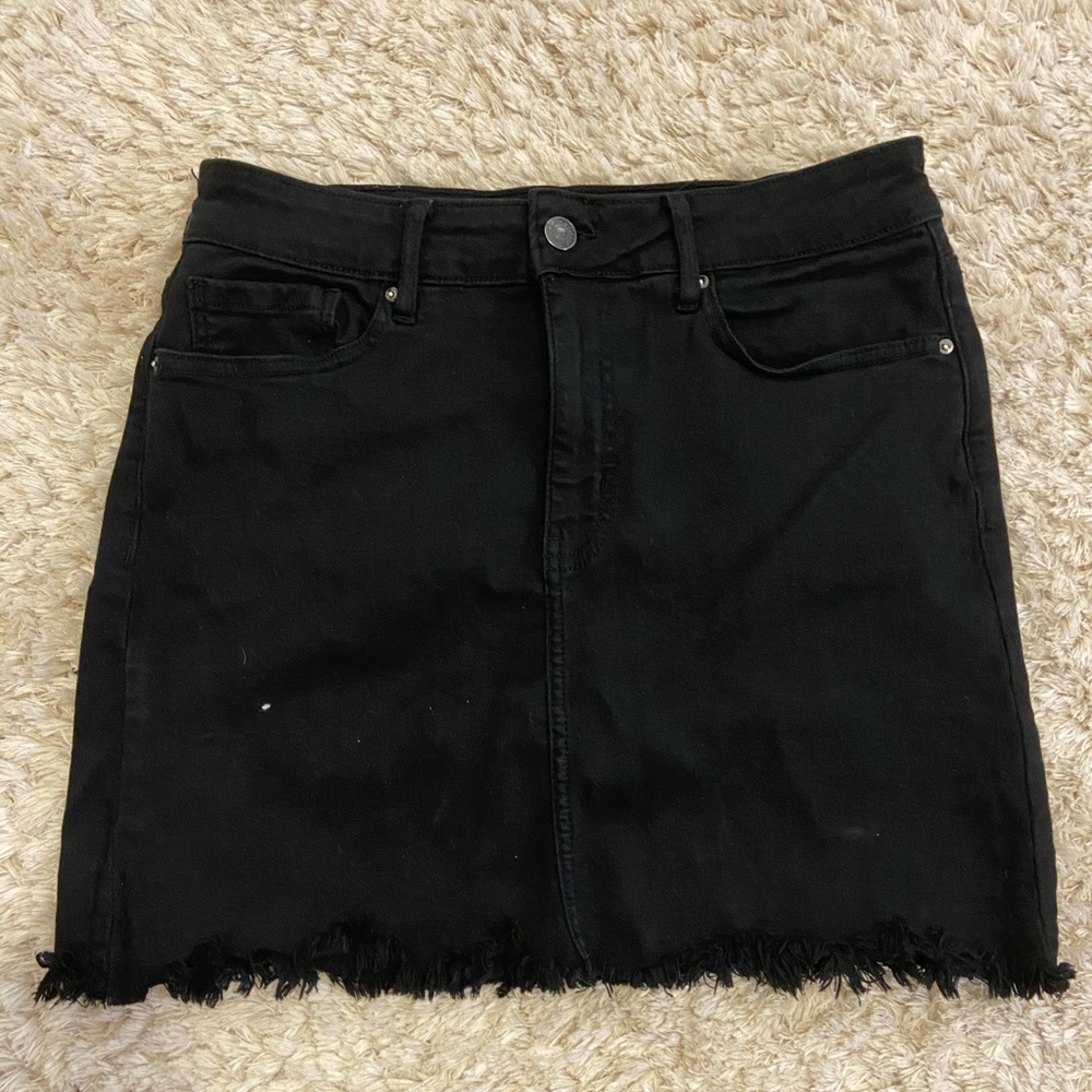 Black jean skirt